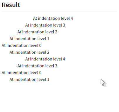 HTML view of line block example